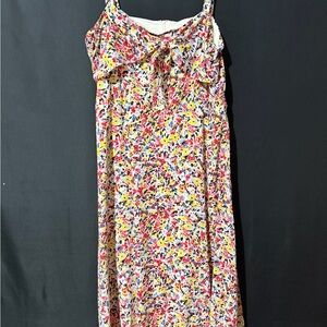 Julia Jordan White Floral Print Maxi Dress with Yellow, Pink & Blue